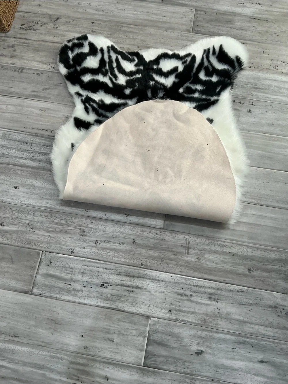 Black & White Faux Fur Lined Robe - Women Intimates & Sleepwear
